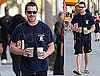 Photos of Christian Bale Stopping to Grab Coffee and a Snack in LA