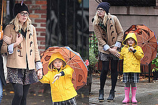 Photos of Michelle Williams and Matilda Ledger Heading to School in the Rain in NYC