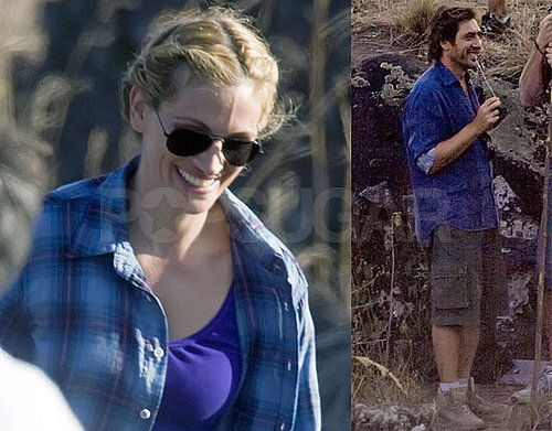 Photos of Julia Roberts and Javier Bardem Filming Eat, Pray, Love