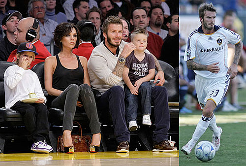 Photos of David and Victoria Beckham at Lakers Games And a Galaxy Game in LA 2009-11-02 11:00:25