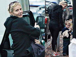 Photos of Gwyneth Paltrow Bringing Moses Martin to School in London
