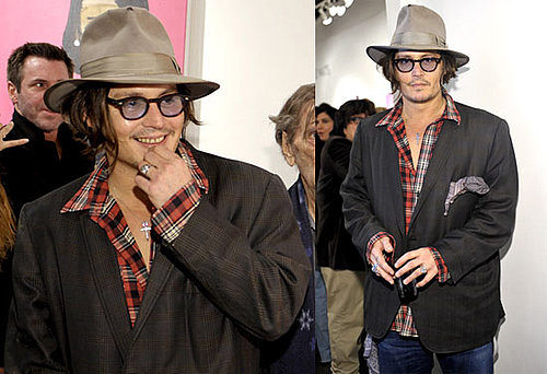 Photos of Johnny Depp at an Art Show in LA