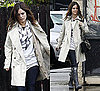 Photo of Rachel Bilson in Trench Coat and Hunter Rain Boots in LA