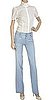 '70s-Style, Wide-Leg, Light-Colored Jeans Like Claudia Schiffer