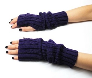 Stylish Knit Arm Warmer Fingerless Gloves