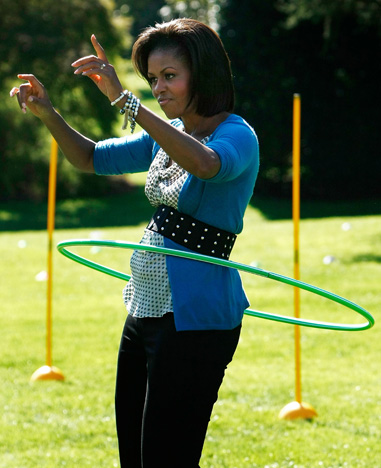Michelle Obama Promotes Healthy Eating and Exercise