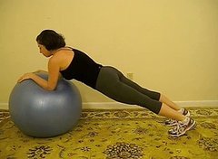 Lower Ab Exercise Using an Exercise Ball Lower Ab Exercise Using an Exercise Ball