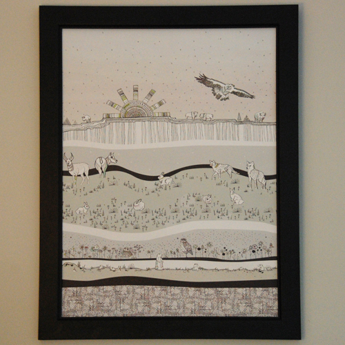 I love this prairie scene from artist by Emily Marie Cox for Hygge and West. Their Home Sweet Home ($60) is a limited-edition print that Cox notes was inspired, "during a trip to visit my brother in South Dakota. Although I grew up in a rural prairie and forest environment, the vast grasslands that span the center of the US fascinated me." Watch for Cox's exclusive wallpaper line for Hygge and West that's coming soon.
I love this prairie scene from artist by Emily Marie Cox for Hygge and West. Their Home Sweet Home ($60) is a limited-edition print that Cox notes was inspired, "during a trip to visit my brother in South Dakota. Although I grew up in a rural prairie and forest environment, the vast grasslands that span the center of the US fascinated me." Watch for Cox's exclusive wallpaper line for Hygge and West that's coming soon.