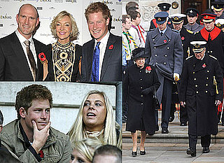 Photos of Royals Prince William Prince Harry and the Queen at Remembrance Sunday, Prince Harry and Chelsy Davy Reunited at Rugby