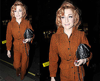Photos of Nicola Roberts in Orange Tweed Suit in London