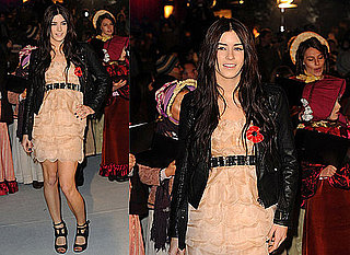 Photos of X Factor's Lucie Jones at A Christmas Carol Premiere in London in Nude Dress