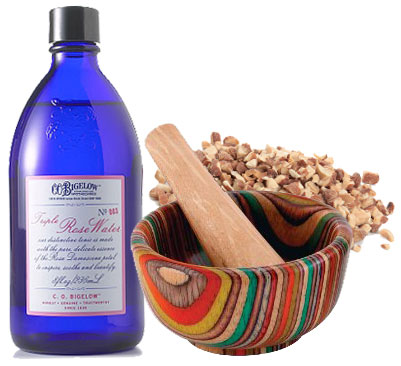 How to Make a Rosewater and Almond Scrub How to Make a Rosewater and Almond Scrub