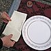 Set the napkin down.