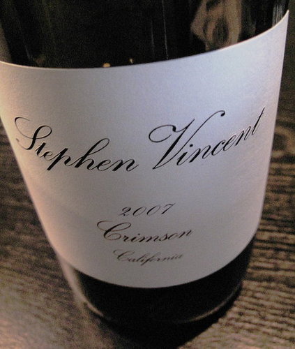 Happy Hour: 2007 Stephen Vincent Crimson