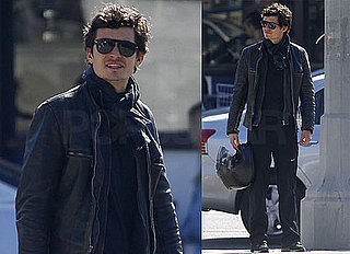 Photos of Orlando Bloom Dressed in Black Leaving Lunch in LA