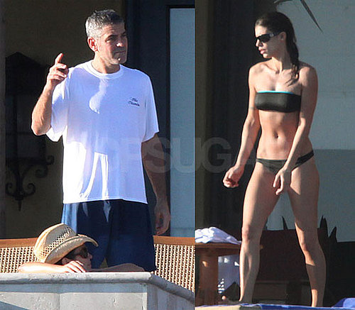 George Clooney Photos and Bikini Photos of Elisabetta Canalis in Mexico with Cindy Crawford and Rande for Thanksgiving