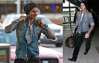 Photos of David Beckham Traveling From LA to London