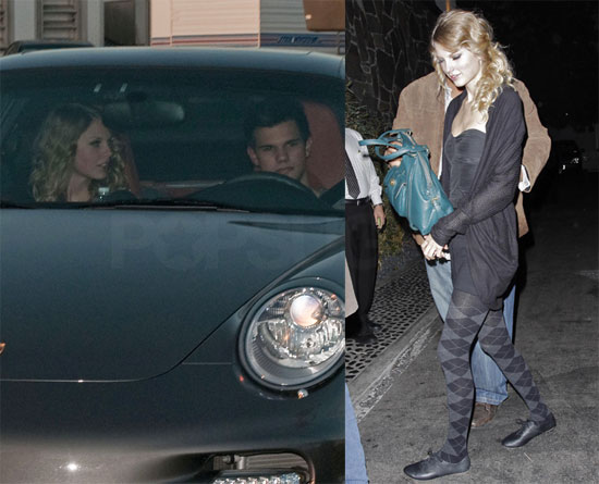 Photos of Taylor Lautner and Taylor Swift Going to Dinner