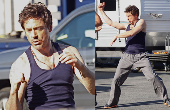 Photos of RDJ on set Photos of RDJ on set