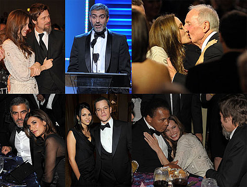 Photos of Matt Damon, George Clooney, Brad Pitt, and Angelina Jolie at a UNICEF Event