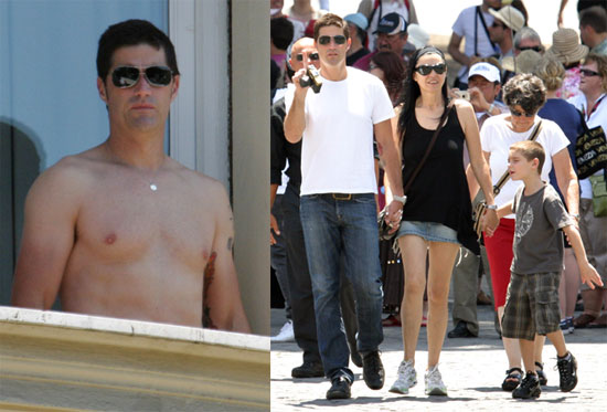 Photos of Shirtless Matthew Fox in Rome