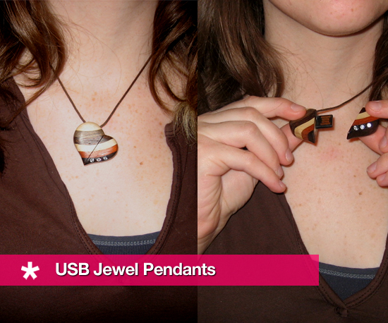 Custom-Designed USB Jewel Pendants 