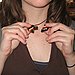 Wood Stripe Heart Pendant