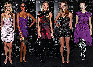 Photo of Anja Rubik, Selita Ebanks, Heather Marks, Julie Henderson, and Marie Smith at NARS 15X15 Party in NYC 2009-11-14 17:44:22