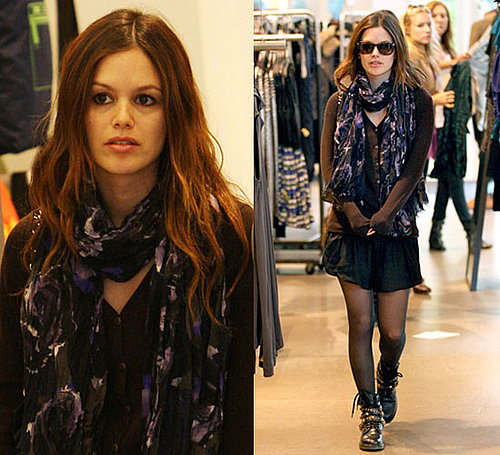Photos of Rachel Bilson Wearing Studded Black See by Chloe Boots While Shopping at The Grove in LA
