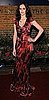 Actress Eva Green in Red-Print Dress at The British Independent Film Awards