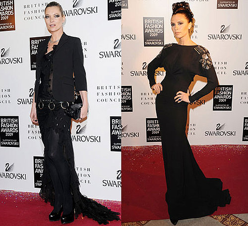 Photo of Kate Moss and Victoria Beckham at 2009 British Fashion Awards