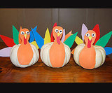 Paper and Pumpkin Thanksgiving Turkeys For the Table