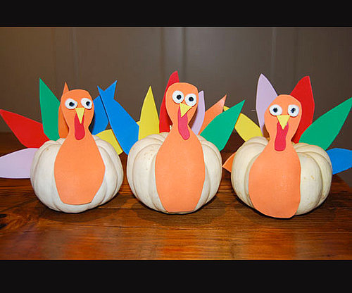 Paper and Pumpkin Thanksgiving Turkeys For the Table Paper and Pumpkin Thanksgiving Turkeys For the Table