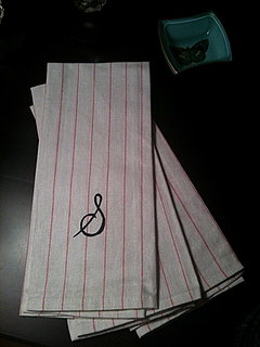 The Seventh DIY of Christmas: Hand-Painted Monogram Tea Towels