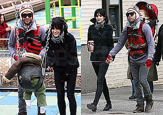 Photos of Pete Wentz, Ashlee Simpson and Bronx Visiting a Playground in NYC