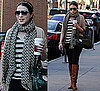 Photos of Michelle Trachtenberg in Striped Shirt and Boots at Coffee Bean in LA