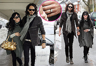 Photos of Russell Brand and Katy Perry Wearing Her New Engagement Ring