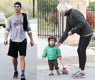 Photos of Matthew McConaughey Wearing a Shirt That Says Vida Is Beatiful in LA With Levi