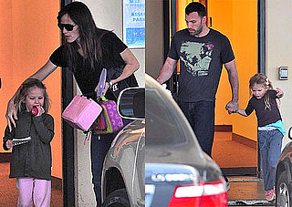 Photos of Jennifer Garner and Ben Affleck Dropping Off, Picking Up Violet Affleck in LA