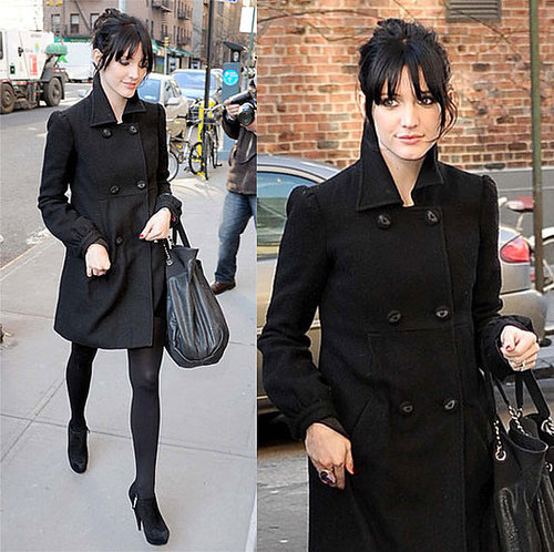 Ashlee Simpson in NYC Wearing All Black