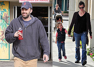 Photos of Ben Affleck at the Store While Jennifer Garner and Violet Affleck Take a Walk in LA