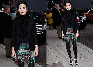 Photos of Jennifer Connelly on David Letterman in New York City
