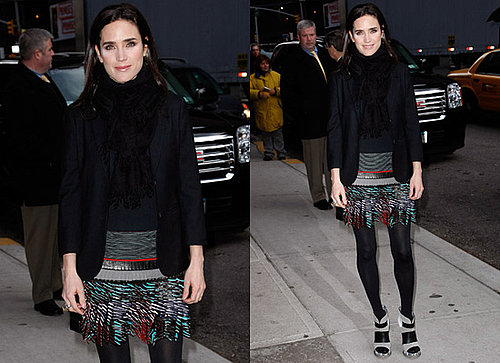 Photos of Jennifer Connelly on David Letterman in New York City