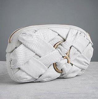 Botkier Marysia Woven White Snaksin Clutch