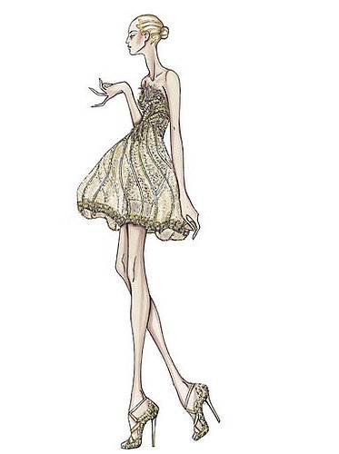Spring 2009 Atelier Versace: Red Carpet Ruffles and Whorls Spring 2009 Atelier Versace: Red Carpet Ruffles and Whorls
