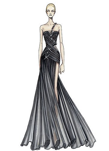 Spring 2009 Atelier Versace: Red Carpet Ruffles and Whorls Spring 2009 Atelier Versace: Red Carpet Ruffles and Whorls