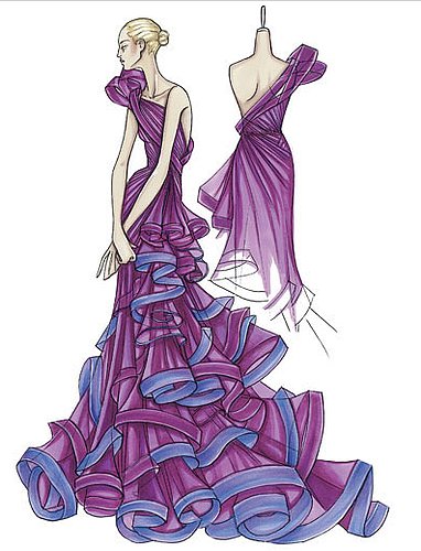 Spring 2009 Atelier Versace: Red Carpet Ruffles and Whorls Spring 2009 Atelier Versace: Red Carpet Ruffles and Whorls