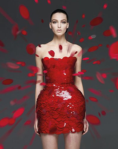 Spring 2009 Atelier Versace: Red Carpet Ruffles and Whorls Spring 2009 Atelier Versace: Red Carpet Ruffles and Whorls