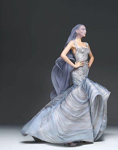 Spring 2009 Atelier Versace: Red Carpet Ruffles and Whorls Spring 2009 Atelier Versace: Red Carpet Ruffles and Whorls
