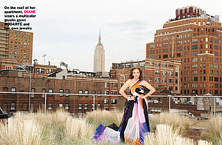 Diane von Furstenberg Tries Other Designers On For Size in Purple
